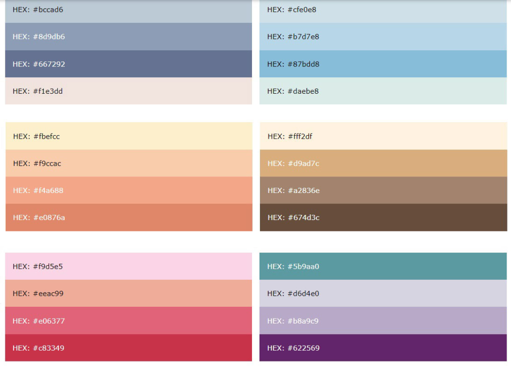 استانداردهای جهانی ترکیب رنگها