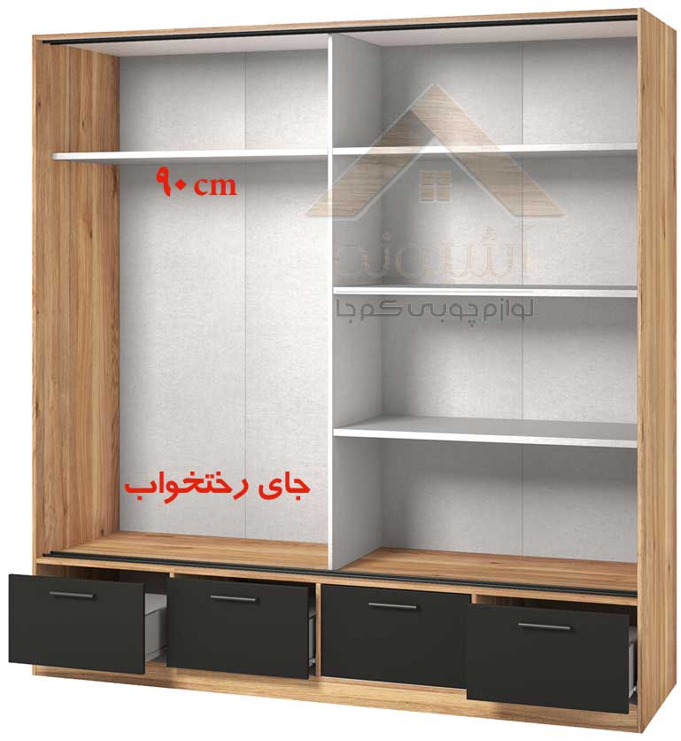 عرض کمد دیواری رختخواب