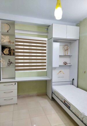 ست تختخواب دیواری یکنفره و میزتحریر